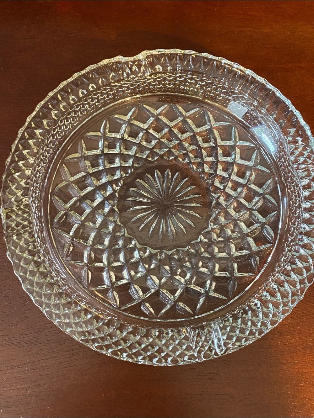 vintage Anchor Hocking Wexford pressed glass ashtray